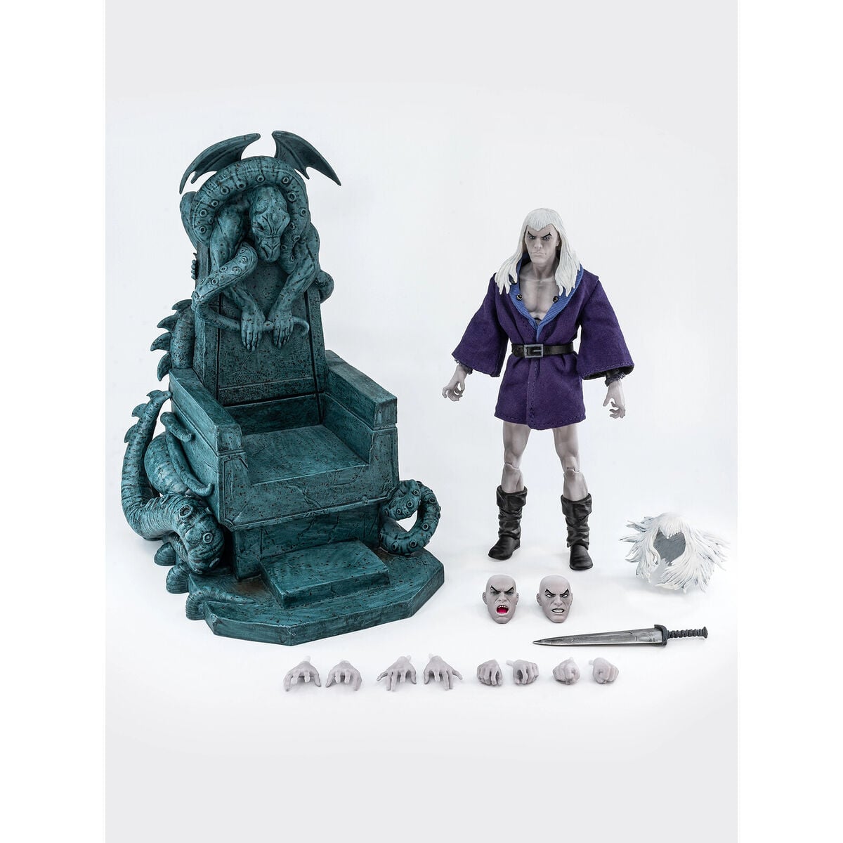 Figura Nekorn de Frazetta Icon sentada en un trono de bestia con espada - 2