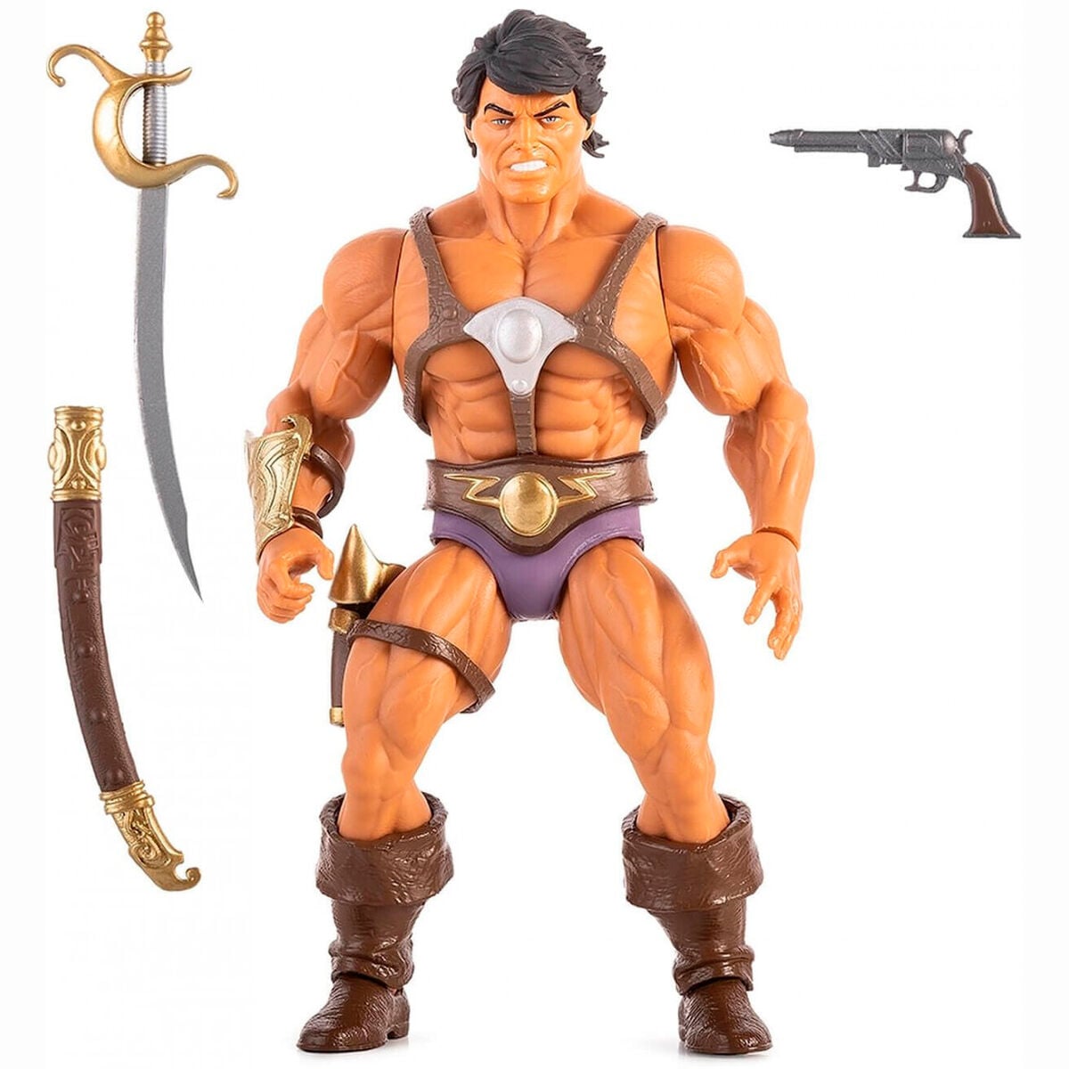 Figura articulada de John Carter of Mars Frazetta Icon con espada y revólver