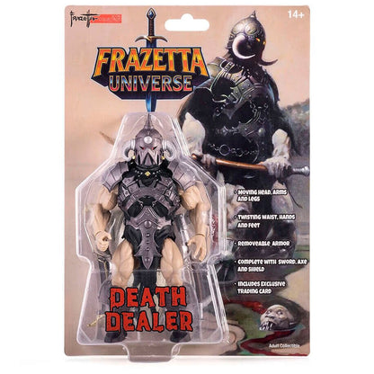 Figura articulada Death Dealer Frazetta Icon con armadura, escudo, hacha y espada - 2
