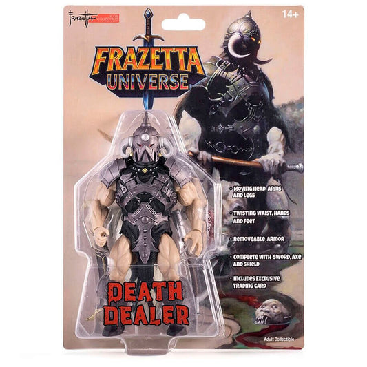 Figura articulada Death Dealer Frazetta Icon con armadura, escudo, hacha y espada - 2