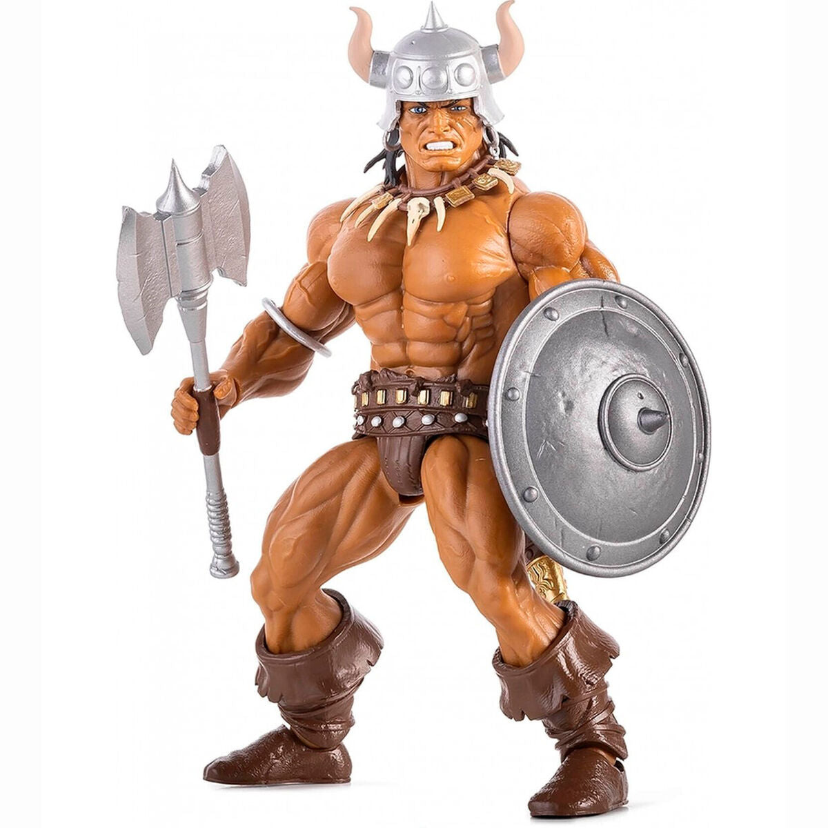 Figura articulada de Conan The Barbarian Frazetta Icon con escudo, hacha y espada - 5