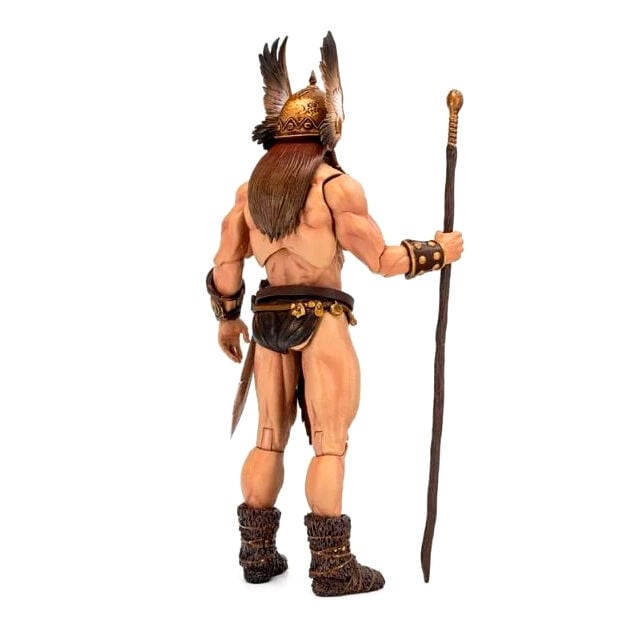 Figura articulada Noserman de 18 cm con casco alado, escudo, espadas y accesorios - 3