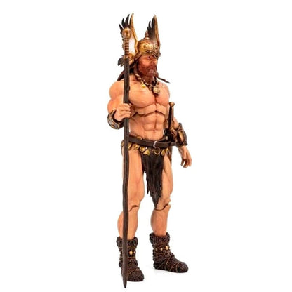 Figura articulada Noserman de 18 cm con casco alado, escudo, espadas y accesorios - 2