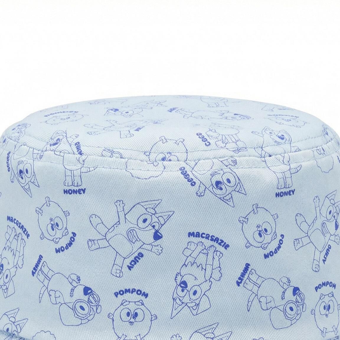Gorro pescador Bluey azul claro con estampado de personajes - 3