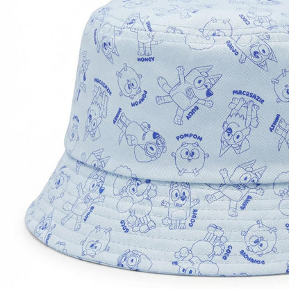 Gorro pescador Bluey azul claro con estampado de personajes - 4