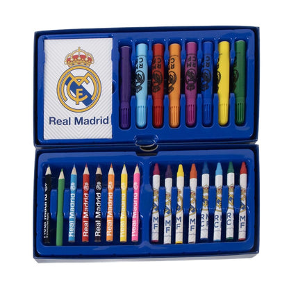 Maletín coloreable CERDÁ del Real Madrid con bandejas y materiales de dibujo - 4