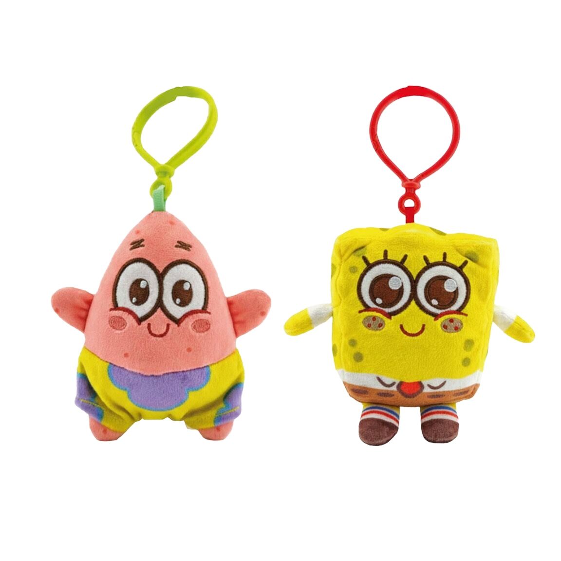 Llavero de peluche surtido de Bob Esponja y Patricio