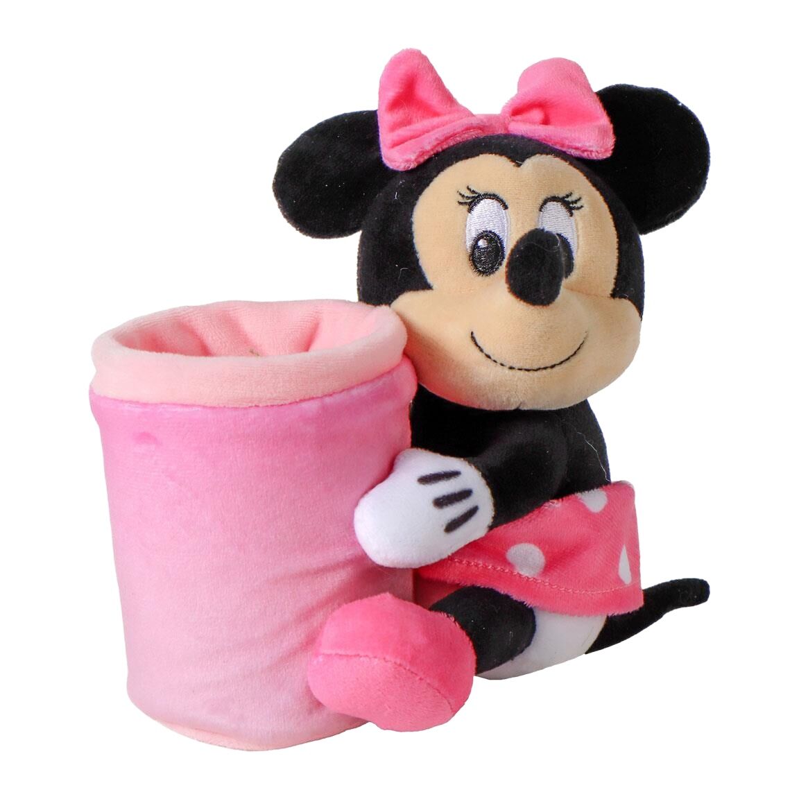 Portalápices rosa de peluche con Minnie Disney