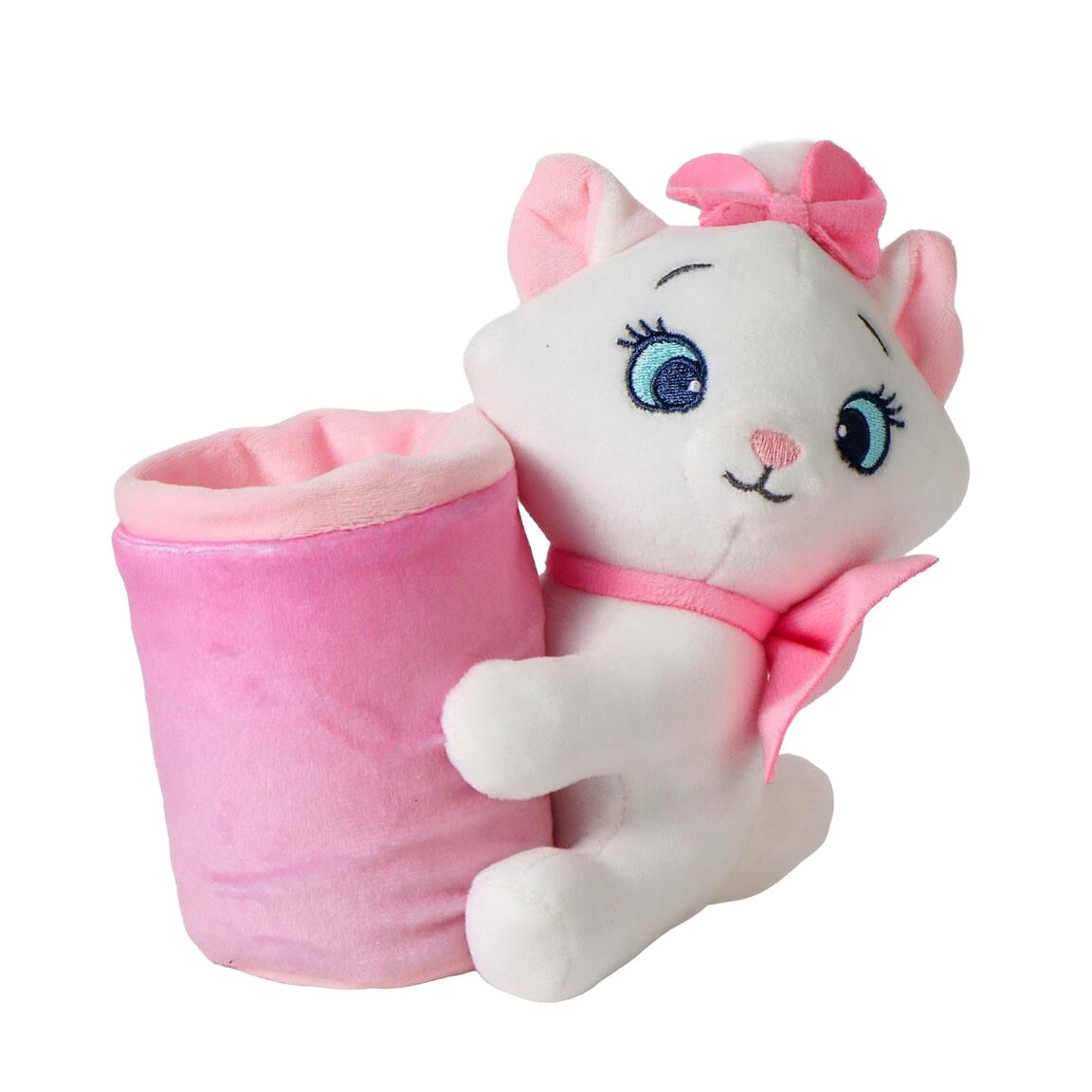 Portalápices rosa de peluche con Marie de Los Aristogatos Disney