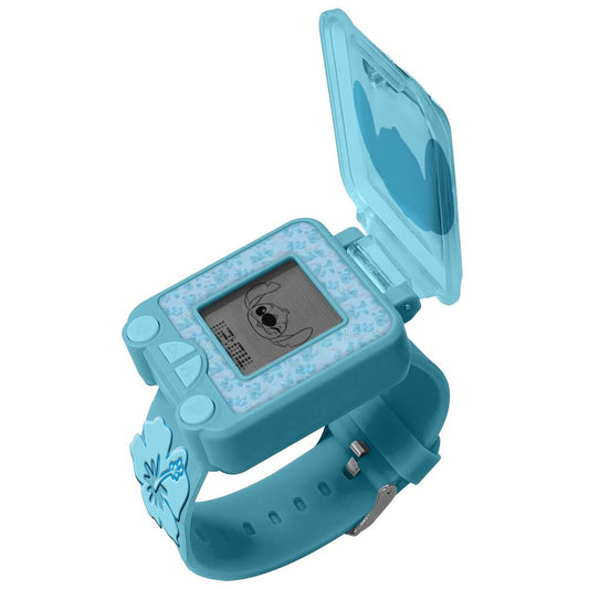Reloj digital educativo azul de Stitch Disney con tapa abatible