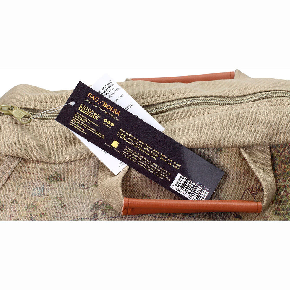 Bandolera de tela beige con mapa de El Hobbit y correa ajustable - 3
