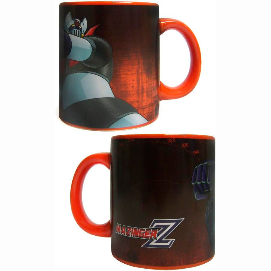 Taza de cerámica Mazinger Z de 330 ml con asa roja