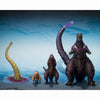 Set de figuras S.H. MonsterArts de Godzilla con varias formas y criaturas
