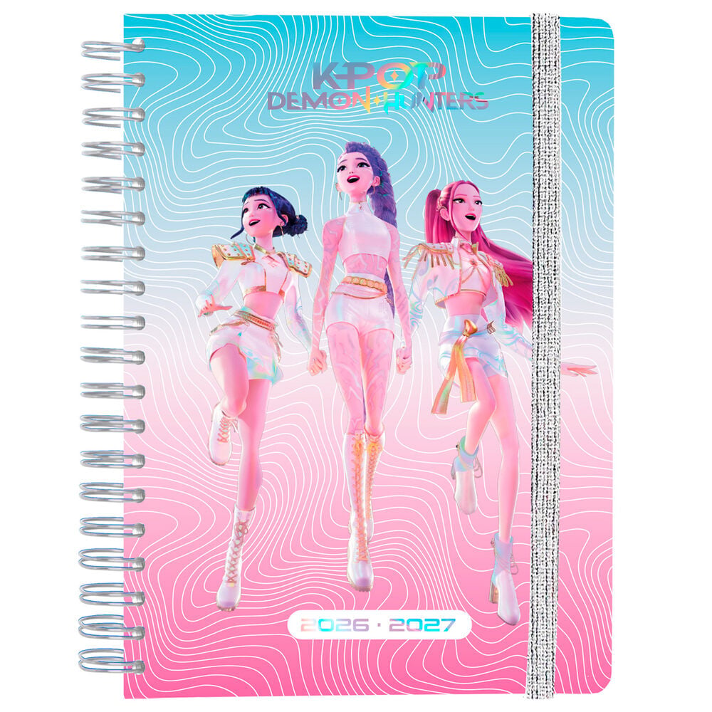Agenda ERIK KPop Demon Hunters 2026/2027 A5 con tres protagonistas