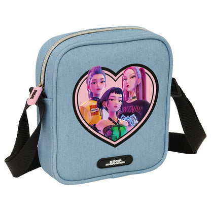 Bandolera azul Huntrix K-Pop Demon Hunters con correa ajustable