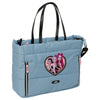 Bolso azul Huntrix K-Pop Demon Hunters con asas y bandolera