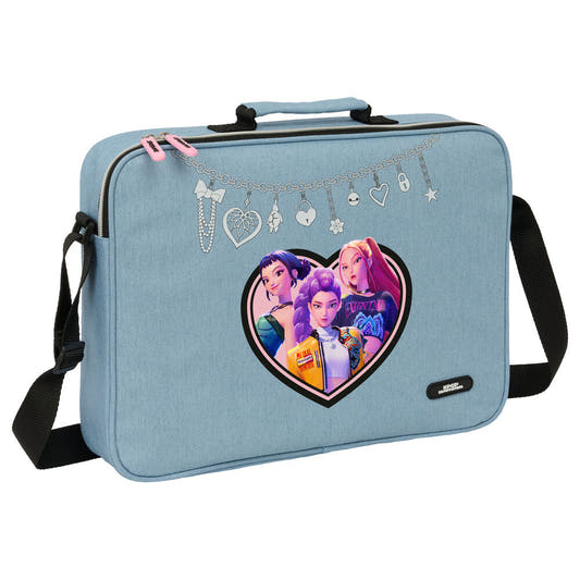 Cartera bandolera azul SAFTA Huntrix K-Pop Demon Hunters