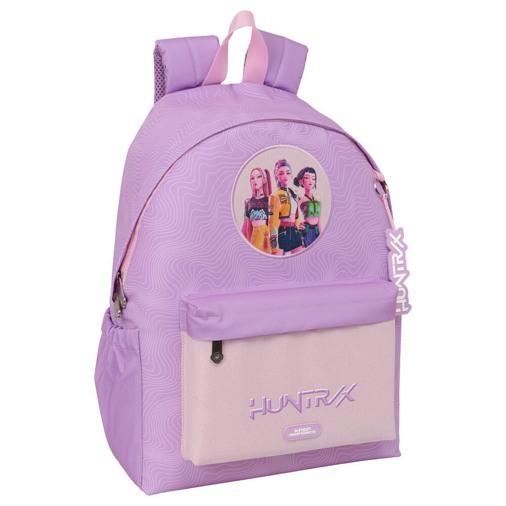 Mochila lavanda SAFTA Kpop Demon Hunters con diseño HUNTRIX - 2