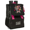 Mochila negra SAFTA Kpop Demon Hunters con detalles rosas