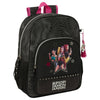 Mochila SAFTA Kpop Demon Hunters negra con estampado de guerreras
