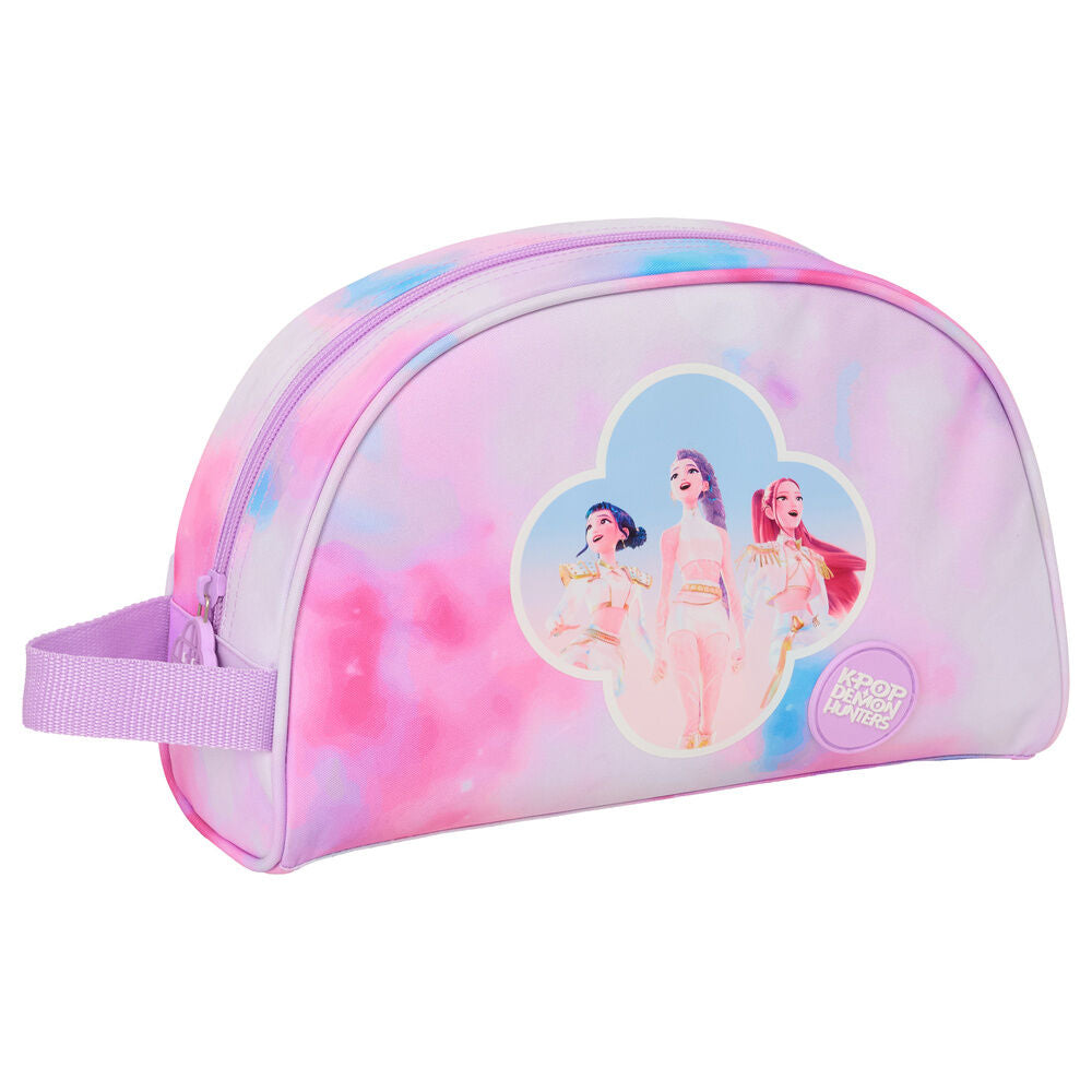 Neceser SAFTA KPop Demon Hunters rosa con las guerreras K-pop