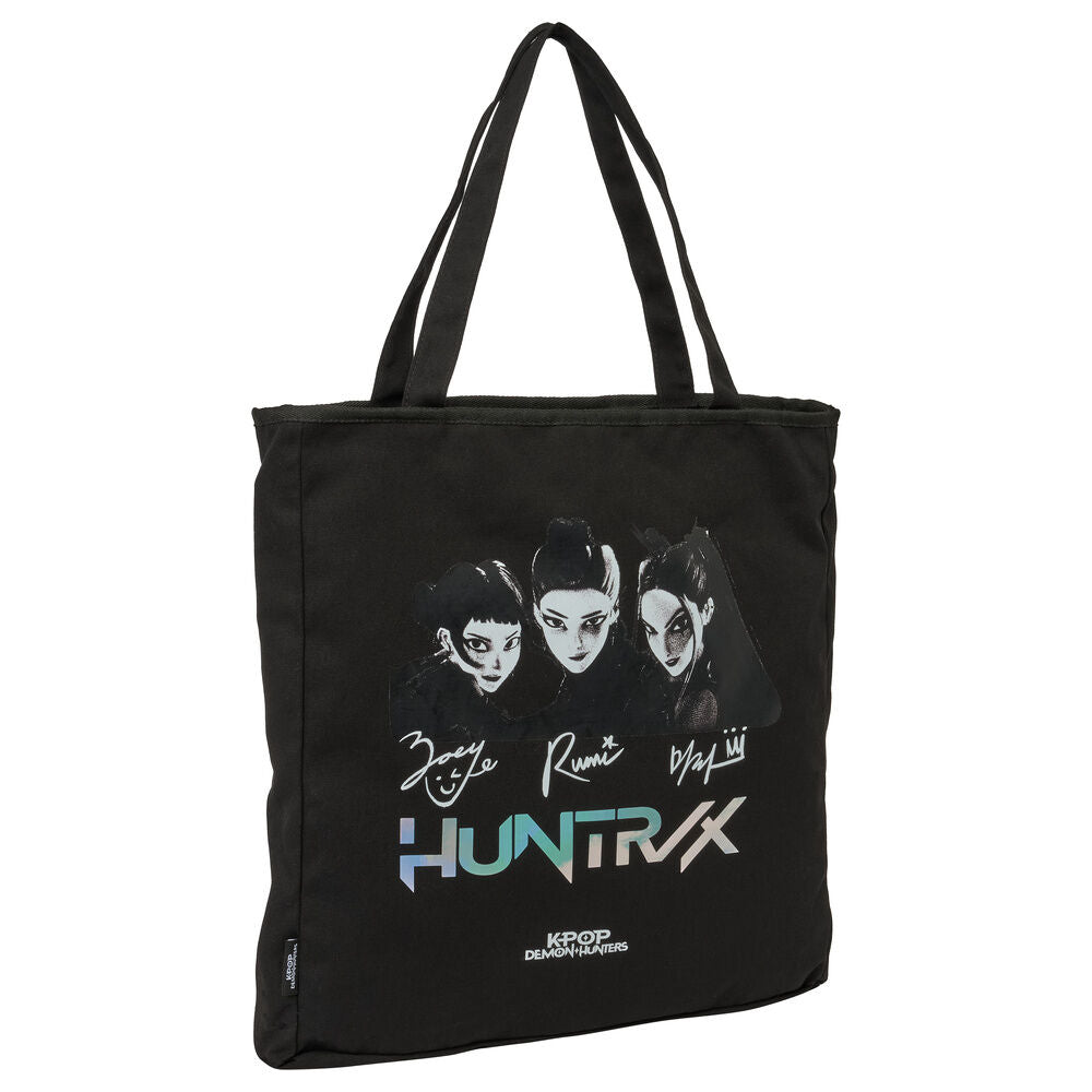 Bolsa tote negra HUNTR/X de KPop Demon Hunters
