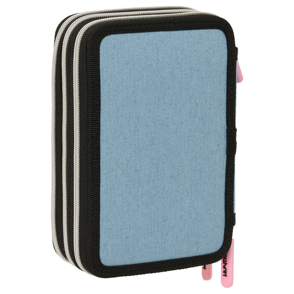 Plumier triple Huntrix K-Pop Demon Hunters azul con tres compartimentos - 2