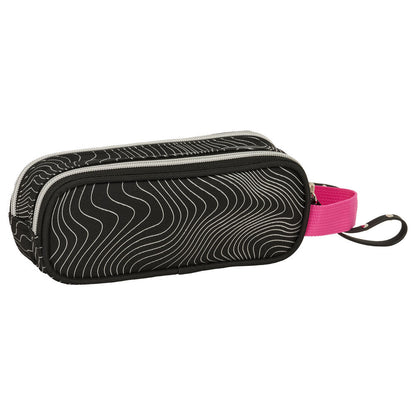 Portatodo doble Kpop Demon Hunters negro y rosa con asa lateral - 2