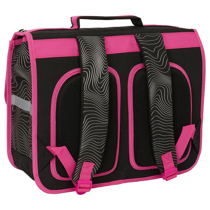 Mochila cartera SAFTA Kpop Demon Hunters negra y rosa de 40 cm - 2