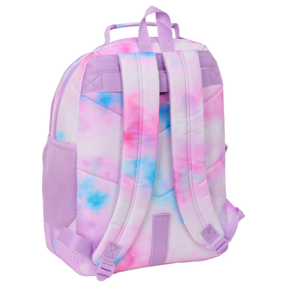 Mochila SAFTA Kpop Demon Hunters rosa y azul con tres guerreras - 2