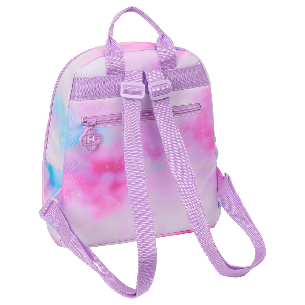 Mochila SAFTA Kpop Demon Hunters rosa y lila con tres guerreras - 2