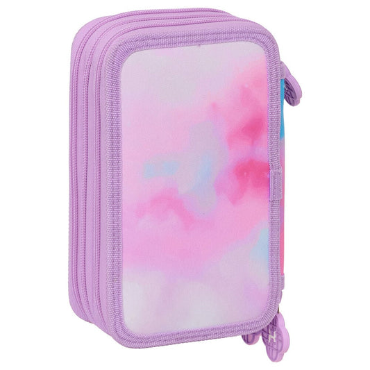 Plumier triple SAFTA KPop Demon Hunters lila con material escolar - 2