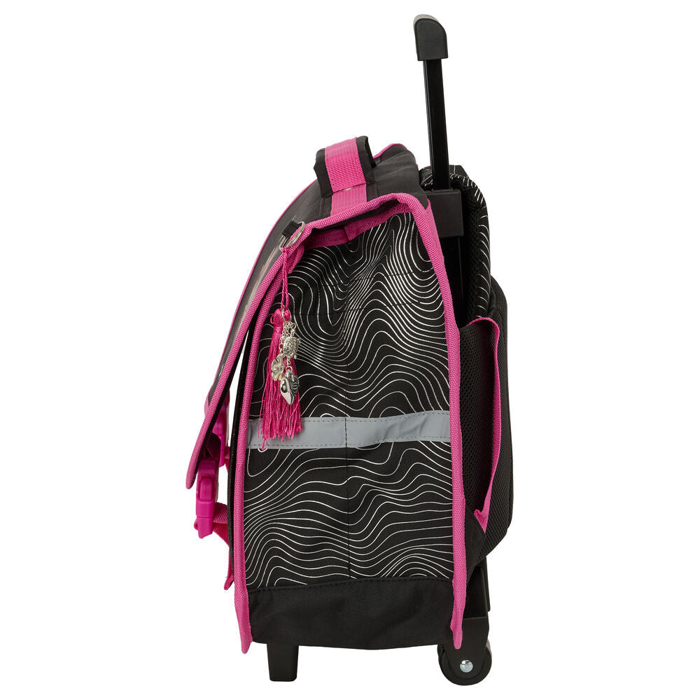 Trolley escolar SAFTA Kpop Demon Hunters negro y rosa - 3