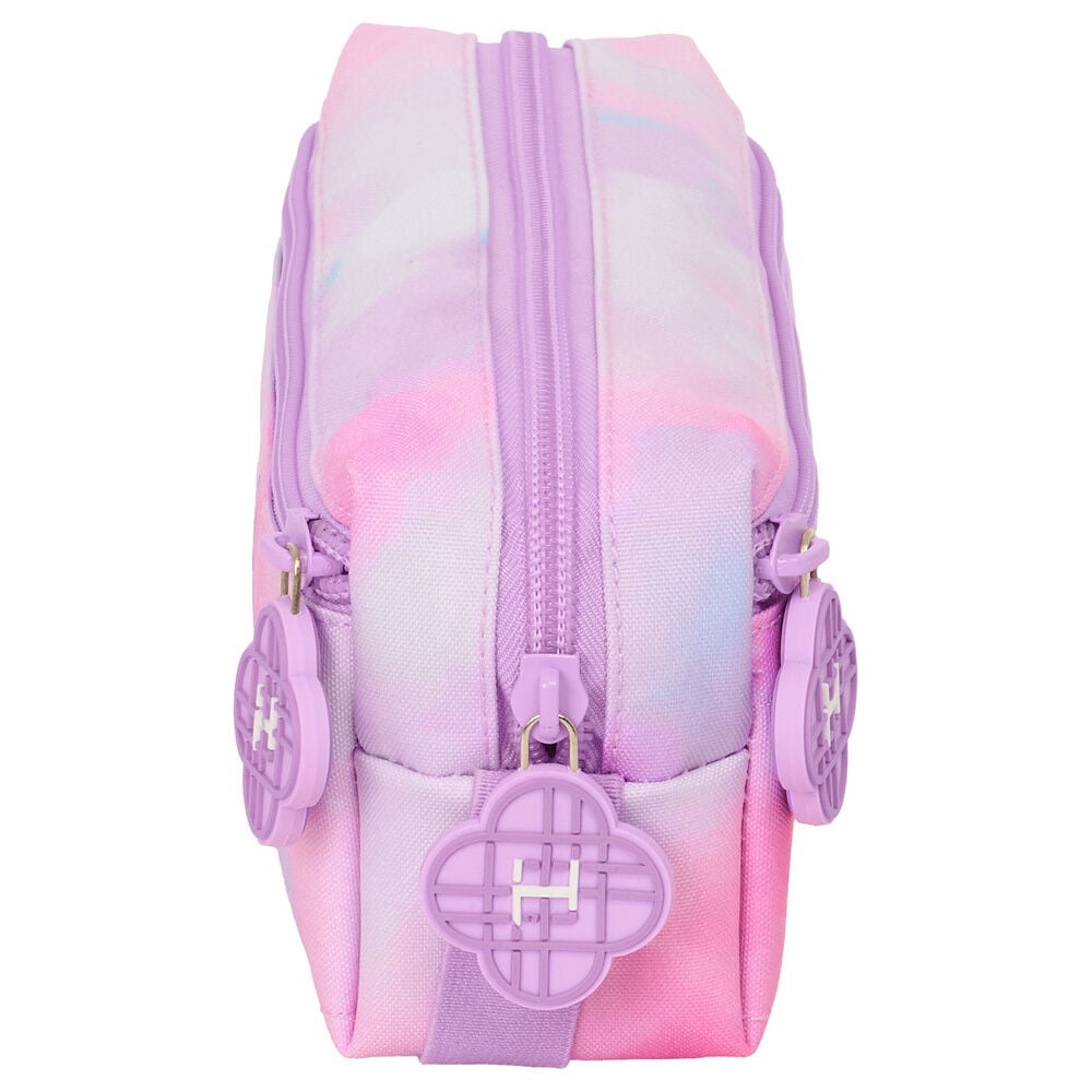 Portatodo triple SAFTA Kpop Demon Hunters rosa y lila - 3