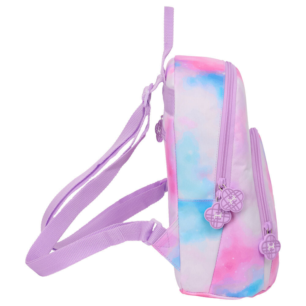 Mochila SAFTA Kpop Demon Hunters rosa y lila con tres guerreras - 3