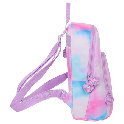 Mochila SAFTA Kpop Demon Hunters rosa y lila con tres guerreras - 3