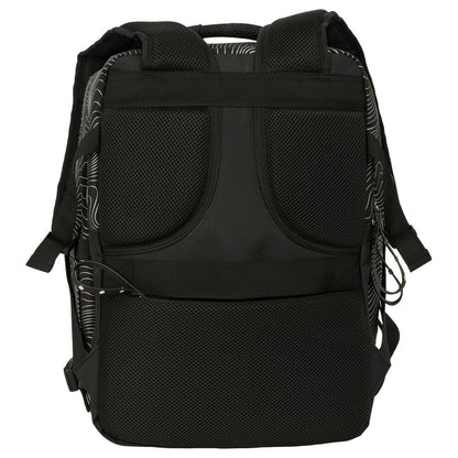 Mochila negra Kpop Demon Hunters SAFTA con compartimentos y zapatillero - 4