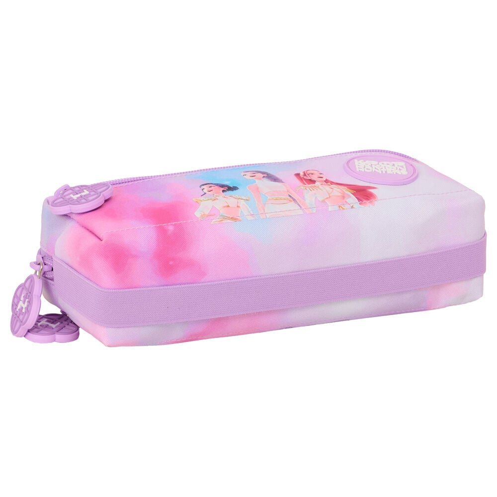 Portatodo triple SAFTA Kpop Demon Hunters rosa y lila - 4