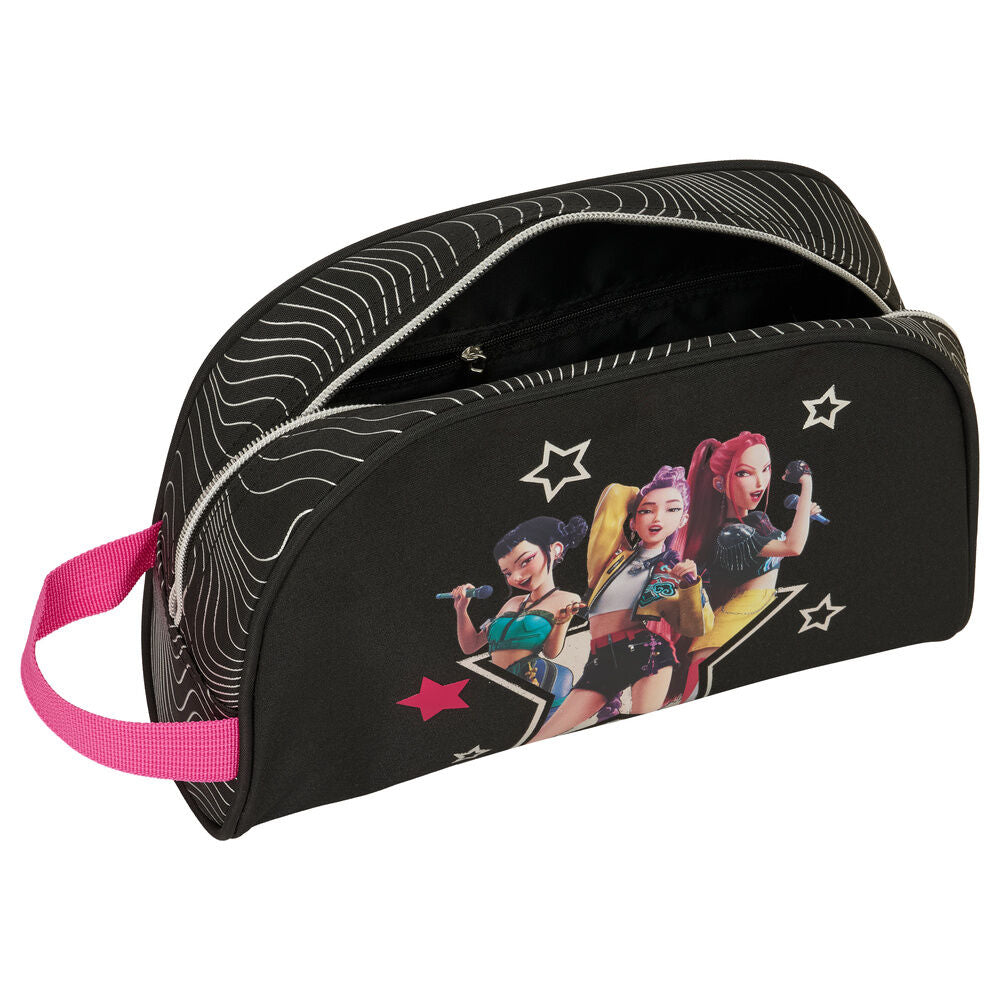 Neceser negro SAFTA Kpop Demon Hunters con asa lateral - 4