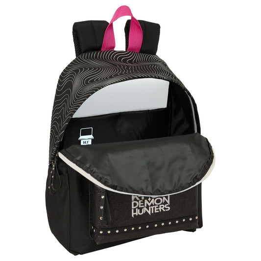 Mochila negra SAFTA Kpop Demon Hunters con guerreras K-pop - 4