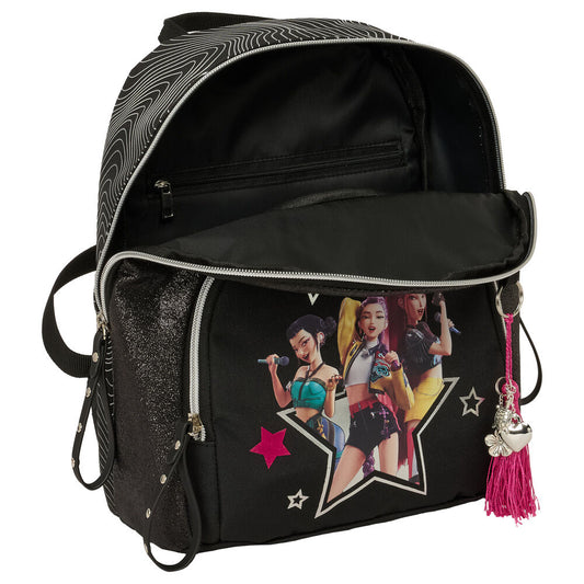 Mochila negra Kpop Demon Hunters con las guerreras K-pop - 4