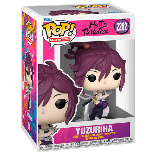 Figura Funko POP! de Yuzuriha de Hells Paradise con cabello morado y cuchillas - 2