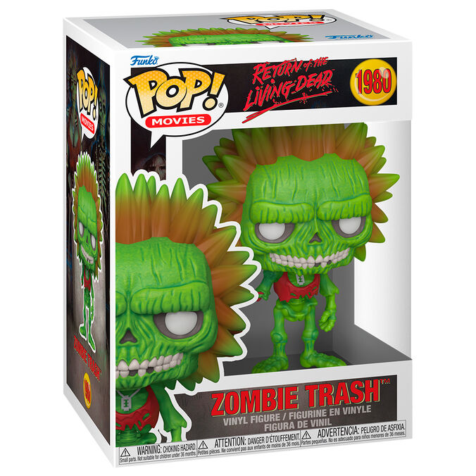Figura Funko POP! Zombie Trash con cuerpo esquelético verde y camiseta roja - 2