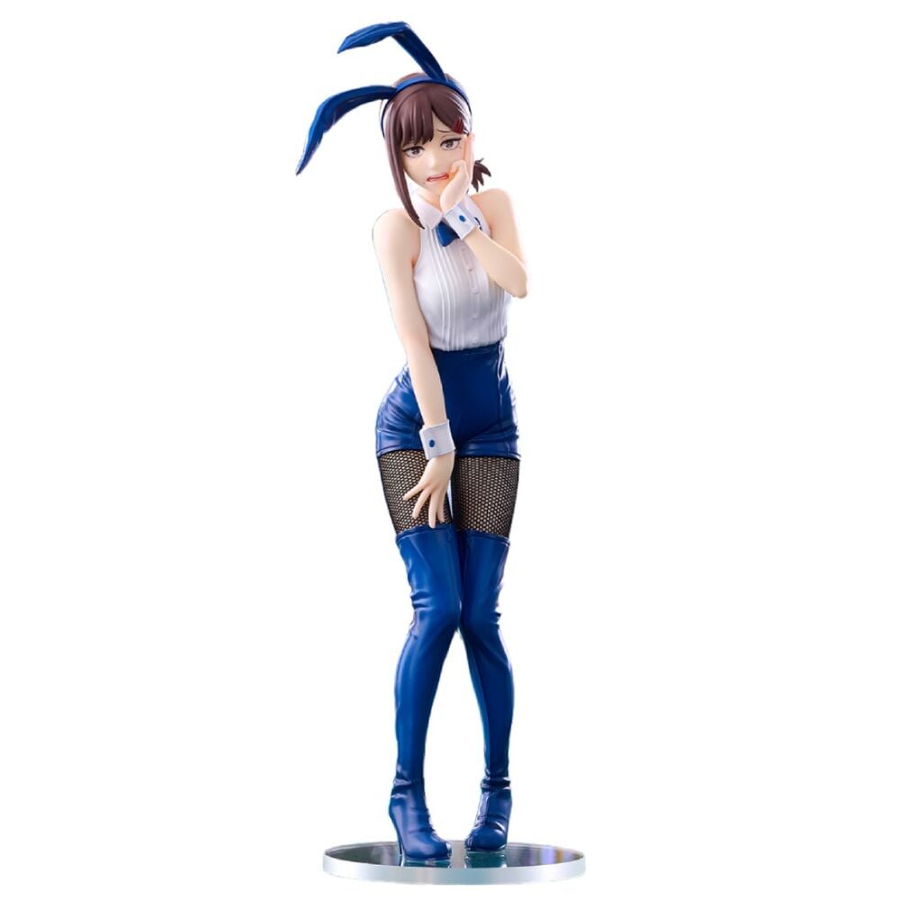Figura de Kobeni Higashiyama de Chainsaw Man con traje de conejita azul y blanco