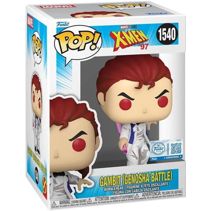 Figura Funko POP Plus de Gambit de X-Men '97 con traje blanco y azul - 2