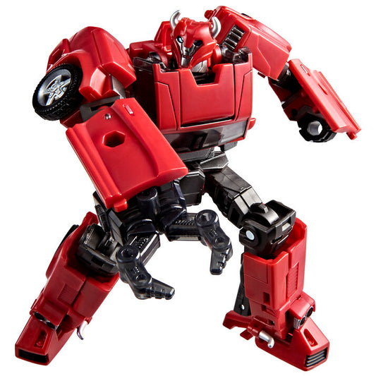 Figura Cliffjumper Transformers roja y negra en modo robot