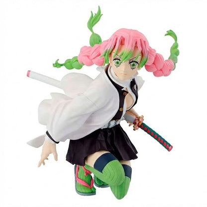 Figura Maximatic de Mitsuri Kanroji con espada y cabello rosa y verde