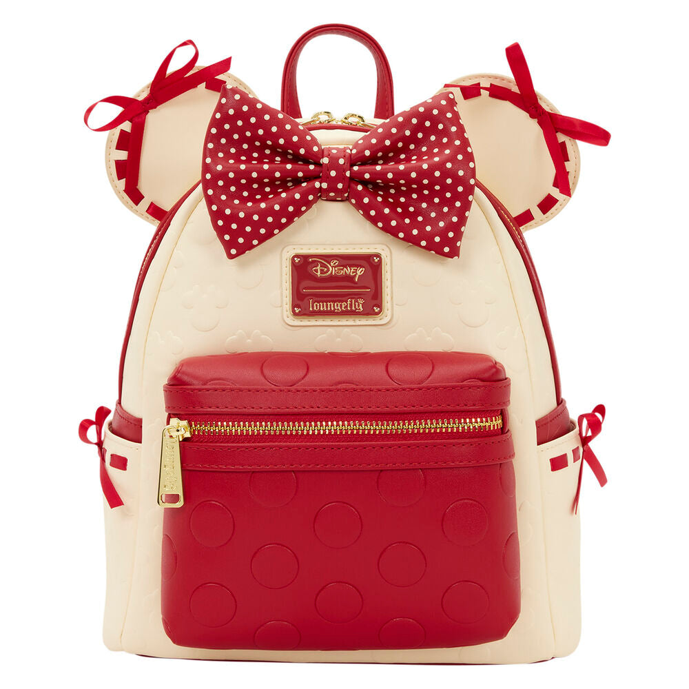 Mochila Minnie Mouse Disney Loungefly con lazo rojo de lunares