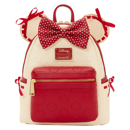 Mochila Minnie Mouse Disney Loungefly con lazo rojo de lunares