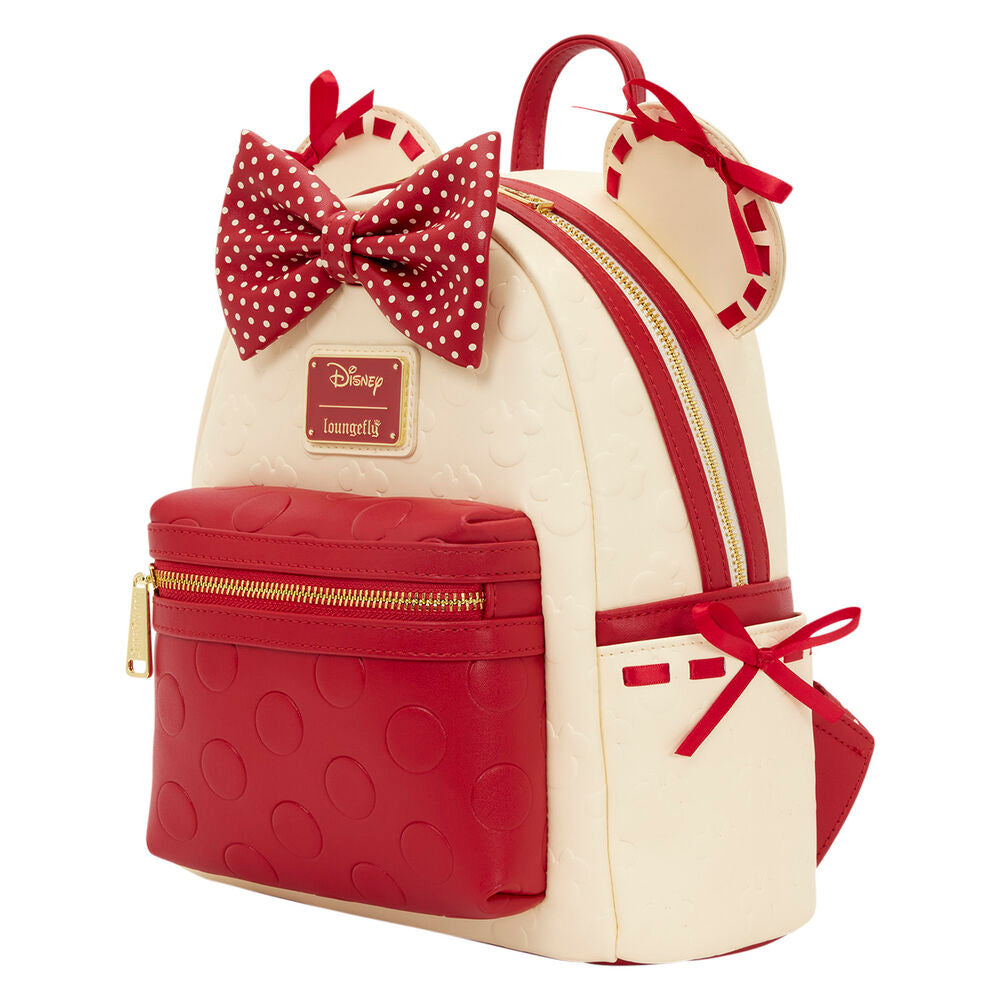 Mochila Minnie Mouse Disney Loungefly con lazo rojo de lunares - 2